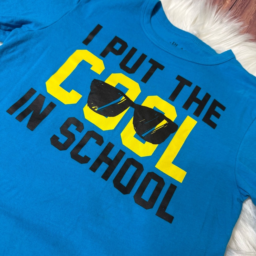 The Children’s Place Youth Boy Size Sm (5/6) Blue and Yellow Short Sleeve Tee - Picture 9 of 12